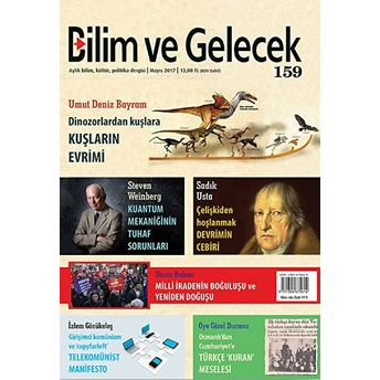 Bilim Ve Gelecek Dergisi Sayı: 159 Mayıs 2017 Kolektif