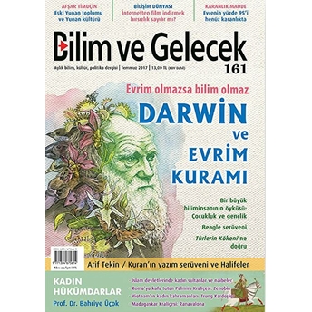 Bilim Ve Gelecek Dergisi Sayı: 161 Temmuz 2017 Kolektif