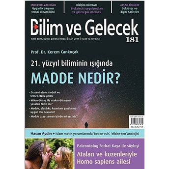 Bilim Ve Gelecek Dergisi Sayı: 181 Mart 2019 Kolektif