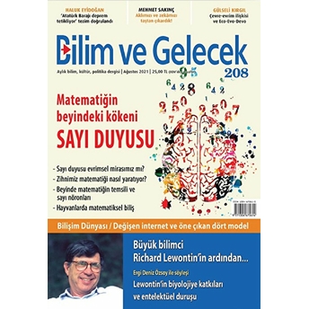 Bilim Ve Gelecek Dergisi Sayı: 208 Ağustos 2021 Kolektif