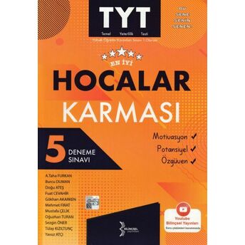 Bilinçsel 2021 Tyt En Iyi Hocalar Karması 5 Deneme Sınavı (Yeni) A. Taha Furkan, Burcu Duman, Doğu Ateş, Fuat Cevahir, Gökhan Akarken, Mehmet Fırat, Mustafa Çelik, Oğuzhan Turan, Sezgin Öner, Tülay Kızıltunç, Yavuz Atçı