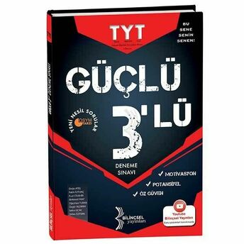 Bilinçsel 2021 Tyt Güçlü 3'Lü Deneme Sınavı (Yeni) Doğu Ateş, Fatih Öztunç, Fuat Cevahir, Mehmet Fırat, Oğuzhan Turan, Özgür Yıldırım, Selim Uçak, Zehra Öztürk