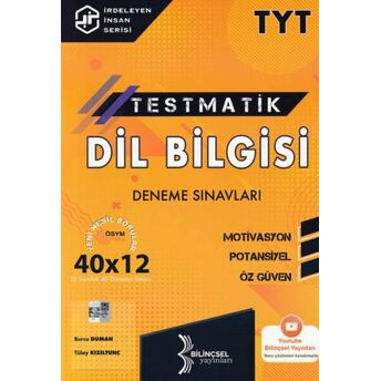 Bilinçsel 2021 Tyt Testmatik Dil Bilgisi Deneme Sınavları Burcu Duman, Tülay Kızıltunç