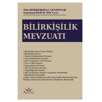 Bilirkişilik Mevzuatı Filiz Berberoğlu Yenipınar