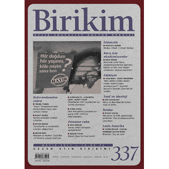 Birikim: 337- Mayıs