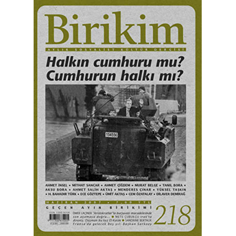 Birikim Aylık Sosyalist Kültür Dergisi Sayı: 218 Kolektif