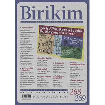 Birikim Aylık Sosyalist Kültür Dergisi Sayı: 268 - 269 Kolektif