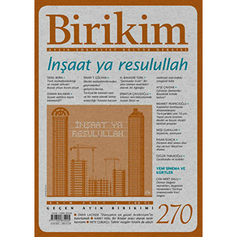 Birikim Aylık Sosyalist Kültür Dergisi Sayı: 270 Kolektif