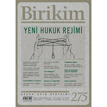 Birikim Aylık Sosyalist Kültür Dergisi Sayı: 275 Kolektif