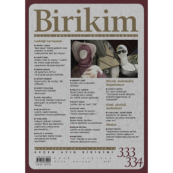 Birikim Aylık Sosyalist Kültür Dergisi Sayı: 333-334 Ocak-Şubat 2017 Kolektif