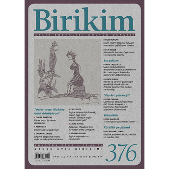 Birikim Aylık Sosyalist Kültür Dergisi Sayı: 376 Ağustos 2020 Kolektif