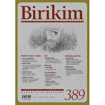 Birikim Aylık Sosyalist Kültür Dergisi Sayı: 389 Eylül 2021 Kolektif