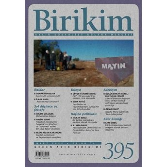 Birikim Aylık Sosyalist Kültür Dergisi Sayı: 395 Kolektif