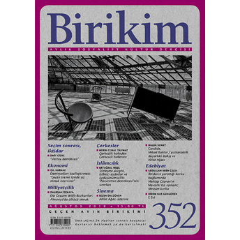 Birikim Sayı 352 Ağustos 2018