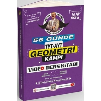 Bıyıklı Matematik 58 Günde Tyt Ayt Geometri Kampı Video Ders Kitabı Selim Yüksel