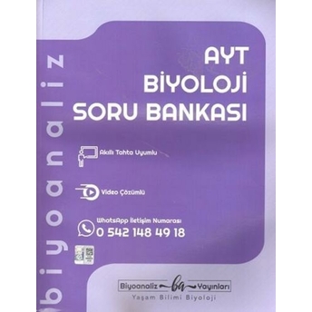 Biyoanaliz Yayınları Ayt Biyoloji Soru Bankası Komisyon