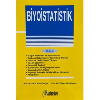 Biyoistatistik Kadir Sümbüloğlu