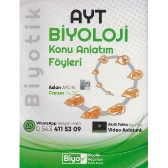 Biyotik Yayınları Ayt Biyoloji Konu Anlatım Föyleri Aslan Aydın