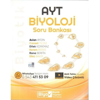 Biyotik Yayınları Ayt Biyoloji Soru Bankası Canset Yıldız