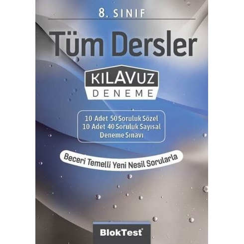 Bloktest 8. Sınıf Tüm Dersler Kılavuz Deneme