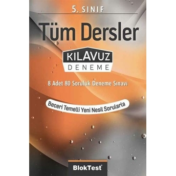 Bloktest Yayınları 5. Sınıf Tüm Dersler Kılavuz Deneme Komisyon