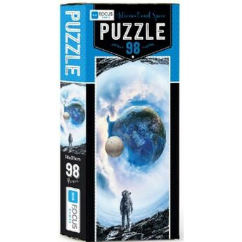 Blue Focus Astronaut And Space - Puzzle 98 Parça