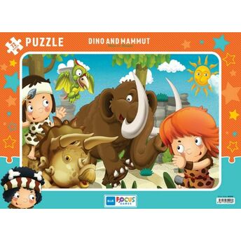 Blue Focus Dino And Mammut (Dino Ve Mamut) - Puzzle 72 Parça