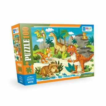 Blue Focus Dinosaur (Dinozor) - Puzzle 100 Parça