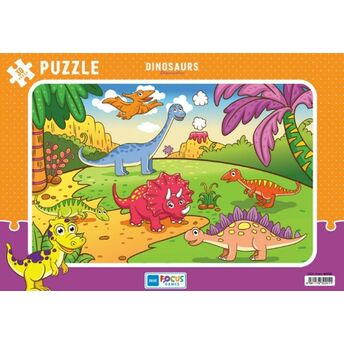 Blue Focus Dinosaurs (Dinozorlar) - Puzzle 30 Parça