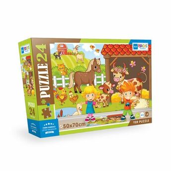 Blue Focus Farm Animals (Çiftlik Hayvanları) - Puzzle 24 Parça