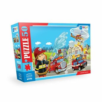 Blue Focus Fireman (Itfaiyec) - Puzzle 50 Parça