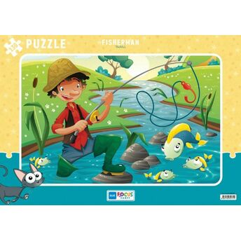 Blue Focus Fisherman (Balıkçı) - Puzzle 130 Parça