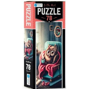 Blue Focus Little Owl - Puzzle 78 Parça