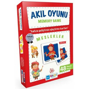 Blue Focus Memory Game Meslekler - Akıl Oyunu 48 Parça