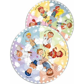 Blue Focus Meslekler - Baby Round Puzzle Kolektıf