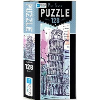 Blue Focus Pisa Tower - Puzzle 128 Parça