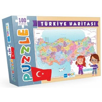 Blue Focus Türkiye Haritası - Puzzle 100 Parça