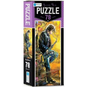 Blue Focus Young Man - Puzzle 78 Parça