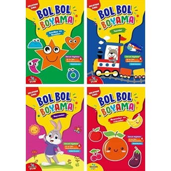 Bol Bol Boyama Seti - 4 Kitap Takım Kolektif