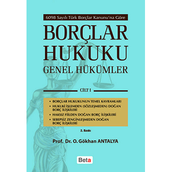 Borçlar Hukuku Genel Hükümler O. Gökhan Antalya