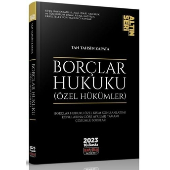 Borçlar Hukuku (Özel Hükümler) (Altın Seri) Tan Tahsin Zapata