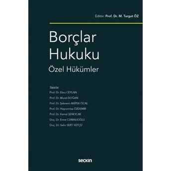 Borçlar Hukuku Özel Hükümler Turgut Öz