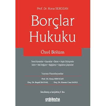 Borçlar Hukuku Rona Serozan