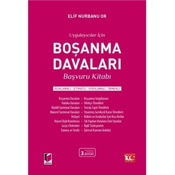 Boşanma Davaları Başvuru Kitabı Elif Nurbanu Or