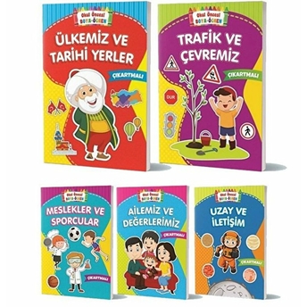 Boya Öğren Çıkartmalı Çocuk Kitapları (5 Kitap Takım) Kolektif