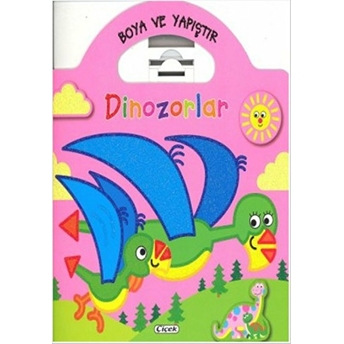 Boya Ve Yapıştır - Dinozorlar (Pembe) Kolektif