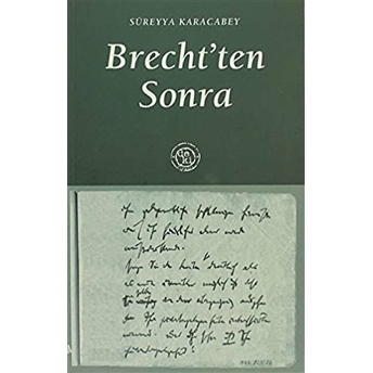 Brecht'ten Sonra Süreyya Karacabey