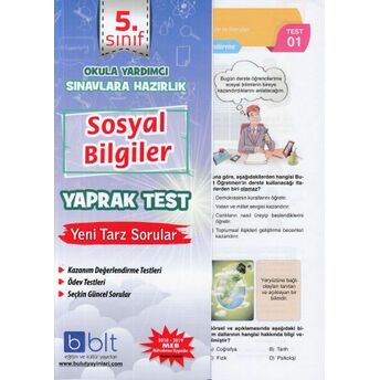 Bulut 5. Sınıf Sosyal Bilimler Yaprak Test (Yeni) Kolektif