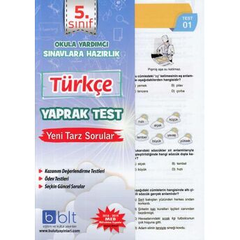 Bulut 5. Sınıf Türkçe Yaprak Test (Yeni) Kolektif