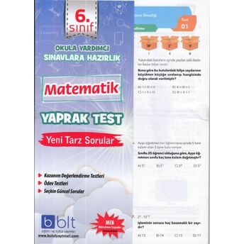 Bulut 6.Sınıf Matematik Yaprak Test (Yeni) Kolektif